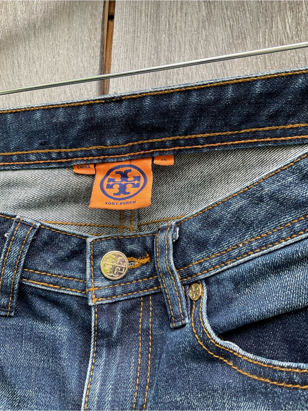 Tory Burch Dark Blue Bootcut Jeans - Picture 3 of 6